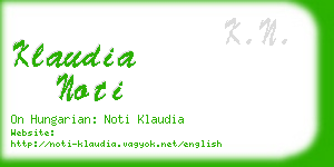 klaudia noti business card